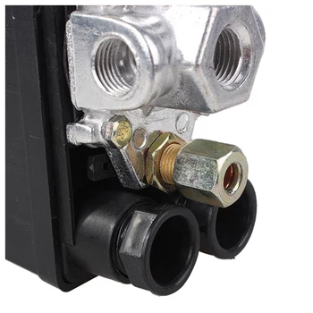 Tunge Luft-Kompressor Tryk Skifte Kontrol Ventil 90 PSI -120 PSI Sort