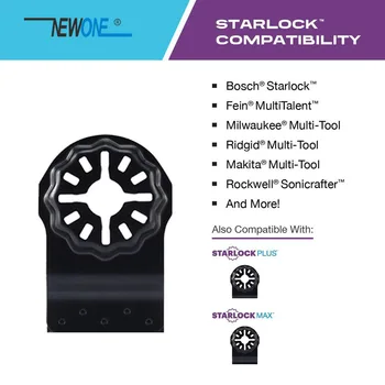 NEWONE 66 pc ' er Starlock E-cut Multiværktøj Cutter savklinge Sæt Oscillerende Værktøj savklinger til at Skære Træ Gips Plast Metal