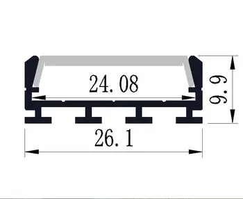 Gratis Forsendelse Bred Montering af LED Aluminium Profil 24mm Bredde Bedste til Loft-2m/pc ' er til 30m/masse