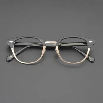 Limitted edition Vintage brille Ultralet ren titanium ramme Lemto-mac runde retro stil brillerne oprindelige Japan kvalitet