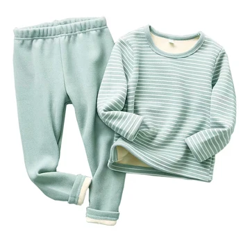 2020 Vinteren Børn Pyjamas Sæt Varme Pyjamas til Efteråret Toddler Drenge Tykkere Piger, Nattøj Flannel Baby Termisk Undertøj der Passer