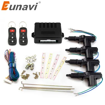 Eunavi Universal Auto central lås Bilen Power Panel Lock Aktuator 12-Volt Motor (4 Pack) Bilen centrallås, Nøglefri Indrejse System