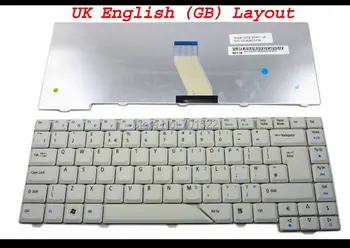 Ny bærbar Laptop tastatur til Acer Aspire 4710 4220 4320 4520 4720 5300 5720 5920 Grå Hvid STORBRITANNIEN (GB) engelsk - V072146AK1 UK
