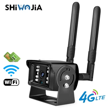 SHIWOJIA 1080P Full HD IP-Kamera Wifi 4G SIM-Kort IP66 Vandtæt Metal Tilfælde CCTV Sikkerhed kamera, SD-Kort Slot Sikkerhed Kamera