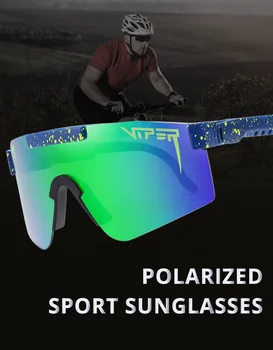 2021 Mode Klassiske BRAND Spejlet Grøn linse pit viper polariserede Solbriller mænd sport goggle tr90 ramme uv400 beskyttelse