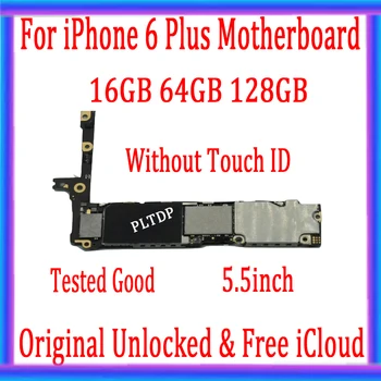 Høj Kvalitet, Ulåst iphone 6 plus Bundkort med/uden Touch-ID +Gratis iCloud,Original til iphone 6plus Bundkort