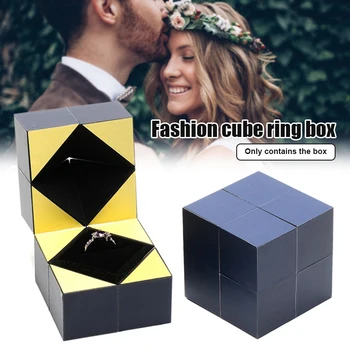 Puslespil smykkeskrin Magiske Ring Box for Valentine ' s Day Forslag Engagement Bryllup LXH