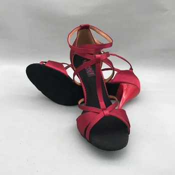 Høj Hæl Latin Dance Sko Til kvinder, Salsa sko pratice sko komfortable sko MS6232BG Lav hæl tilgængelig