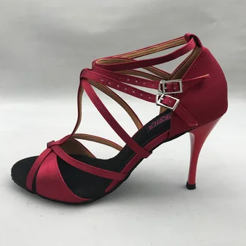 Høj Hæl Latin Dance Sko Til kvinder, Salsa sko pratice sko komfortable sko MS6232BG Lav hæl tilgængelig