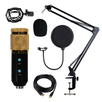 Professionel Kondensator USB-BM838 Studie Mikrofon Vocal PC Indspilning Karaoke Mikrofon Sæt Til Radio Transmissionsomraade Mic stå