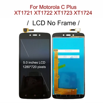 LCD-skærm Med Ramme For Motorola Moto C XT1750 XT1755 Xt1754 Display C plus XT1721 XT1722 XT1723 XT1724 LCD-Skærm Touch Digitizer