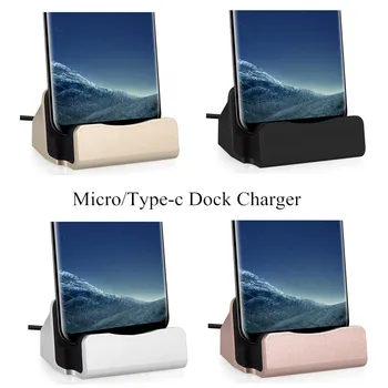 Type C Micro USB Station Dock Stå Oplader Opladning Holder Kabel Til Samsung A51 A71 S20 A50 A70 J1 J2 J3 J5 A3 A5 A7 2016 2017