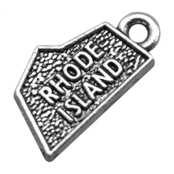 RHODE ISLAND i Kort Form Symbol Vedhæng Enkel Charms Smykker Tilbehør Til DIY Håndlavet Nøglering Halskæde-Armbånd-at Gøre