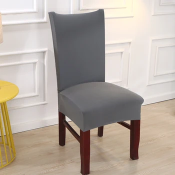 Solid stol dække spandex for spisestue Elastisk Slipcovers stolebetræk til bryllup banket universal størrelse