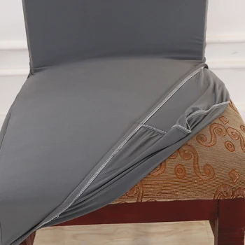 Solid stol dække spandex for spisestue Elastisk Slipcovers stolebetræk til bryllup banket universal størrelse