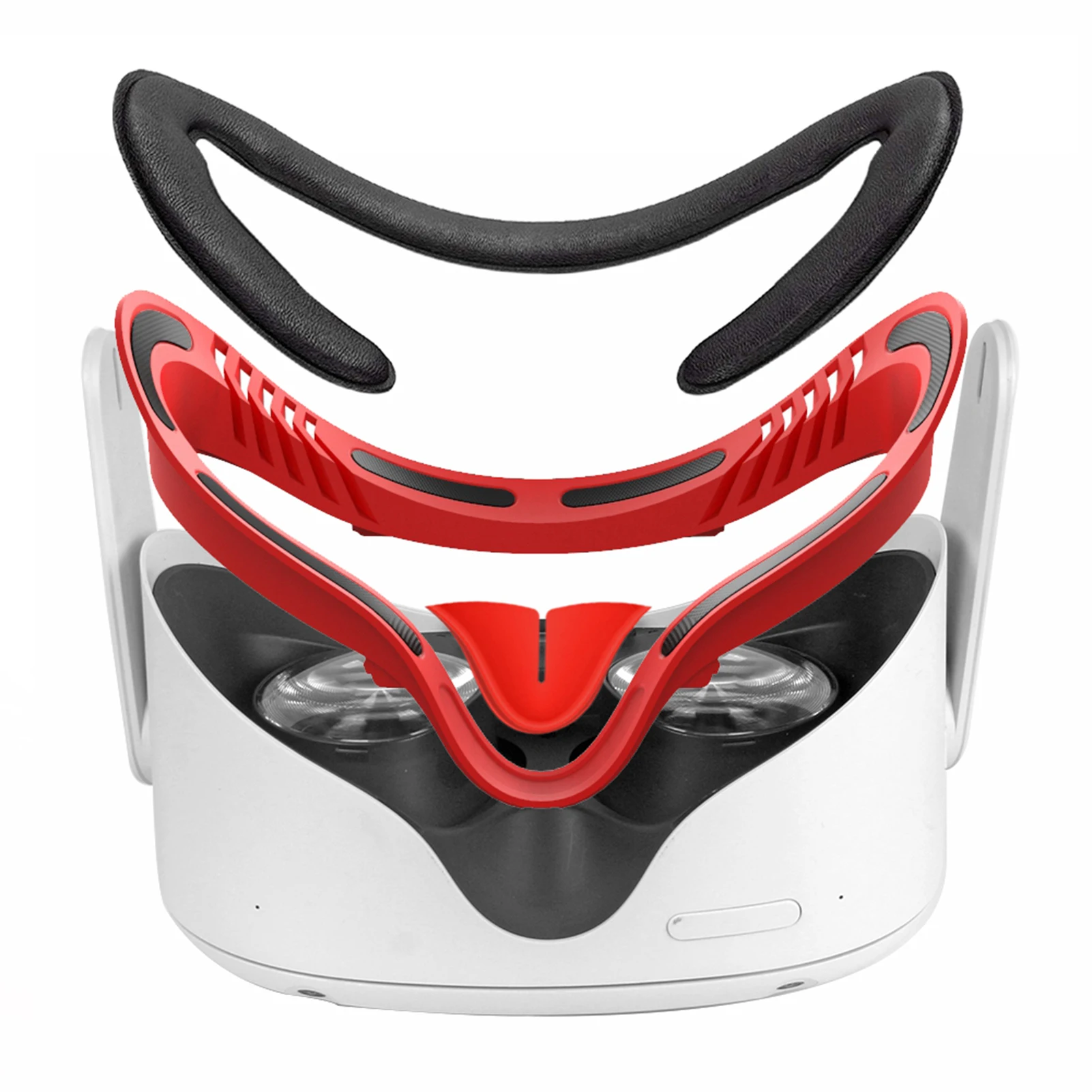 Hot Salg Blød Silikone Eye Mask Pad Cover I Sort Oculus Quest 2 Vr Briller Blød Anti-sved Silikone Vr Briller Tilbehør Tilbud < Bærbare video ~ www.slaegtsbog.dk