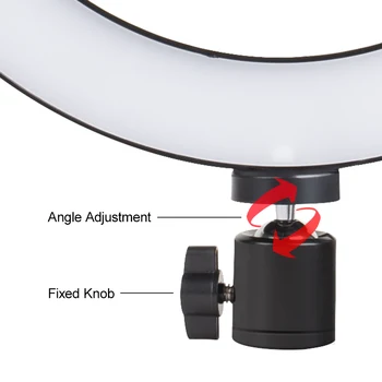 Bærbare Nye Dæmpbare LED Selfie Ring Fotografering, Lys i Makeup-Foto-Video-Telefon Fyld Lys Svamp Stativ 3 Modes Lumiere