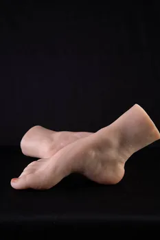 Simuleret vene-forgyldt platin silikone kvindelige fod fetish legetøj, solid model fod, ben, fod tå kan være placeret TGDW4100