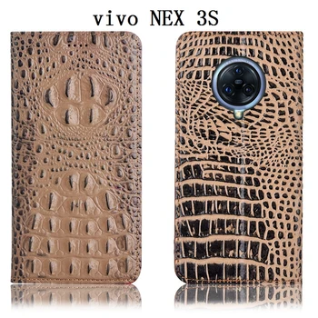 Business-Natural læder flip case-kort slot holder til VIVO NEX-3 5G/VIVO NEX 3 5G/VIVO NEX 2 drej telefonen tilfælde coque stå capa
