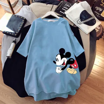 Disney Kvinder Shirts Mickey Mouse Bluser om Sommeren Korte Ærmer O-neck Tops Harajuku Nye Mode-Shirts t-Shirts Kvindelige Casual Tøj