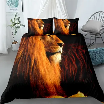 3d kæmpe tiger konge dronning sengetøj sæt twin enkelt størrelse dynebetræk pude tilfælde, sengetøj sæt