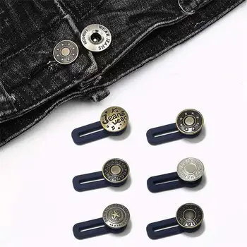 Nye 5pcs Gratis Sy Knapper, Justerbar Talje Jeans-Knap Metal Udvidet Spænde Bukser med Linning Expander Bukser-Jeans