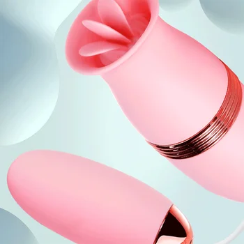 OMYSKY 4 I 1 Vibrerende Æg Tungen Slikke Klitoris Stimulator Sugende Brystvorter Anal Massage Vaginal Vibrator Sex Legetøj Til Kvinder