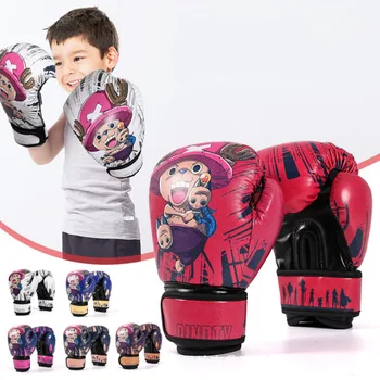 Boksning Handsker Muay Thai Kick Boxing Læder Sparring Tung Træning MMA Pro Læder Handsker Luffer Arbejde for Børn