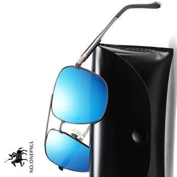 NEJ.ONEPAUL Brillerne Mænd Polariserede Solbriller Retro Klassiske Briller Brand Beskyttelsesbriller Fritid UV400 Beskyttelse Metal Ramme Oculos