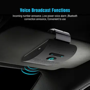 Trådløs Bil Bluetooth-V5.0 Bluetooth Håndfri Bilsæt Med Trådløs Bluetooth Højttaler Solskærm Klip Højttalertelefonen