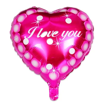 10Pc 18inch Glad mors dag hjerte form Aluminium folie balloner Bryllup Love part forsyninger Valentins dag gave dekoration globo
