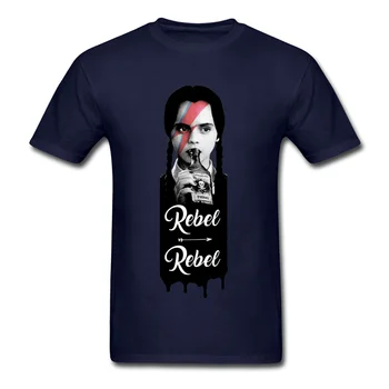 Wednesday Addams Rebel Tops Tees 2019 Nye Crewneck Normal Køn Ærme Stephen King Herre T-Shirts Normal Tee-Shirt