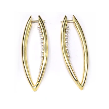 LONDANY forgyldt earings mode smykker lange øreringe naturlige ferskvands perler øreringe til kvinder