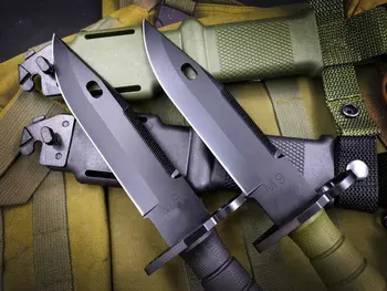 Nye M9 mp overlevelse kniv 440C faste blade Nylon glas fiber händel udendørs camping knive edc af taktiske kniv