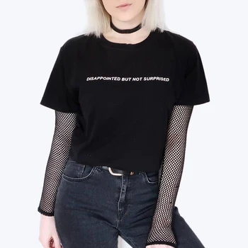 Skuffet, Men Ikke Overrasket T-shirt Æstetisk Tøj Tumblr T-Shirt til Kvinder Tøj Sommer Toppe Grunge Harajuku Tees 2020