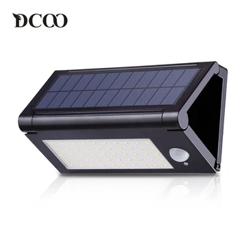 Dcoo Sol Lamper 50LEDs Sammenklappelig Motion Sensor Udendørs 3 Modes Have Sol Led Solar Udendørs Luz Solar Panel Lampe Lyser