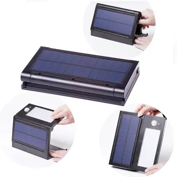 Dcoo Sol Lamper 50LEDs Sammenklappelig Motion Sensor Udendørs 3 Modes Have Sol Led Solar Udendørs Luz Solar Panel Lampe Lyser