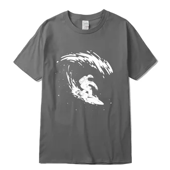 XIN YI Mænds Høj Quality bomuld kortærmet Sjove surfing astronaut print mænd T-shirt afslappet o-neck t-shirt til mænd t-shirts