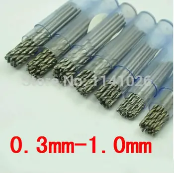 Engros 50stk Micro Øvelser, Sæt 0,3 mm~1,0 mm Vælge Cnc Tryk Passer Dremel Bits Hårdmetal Mikro-Boret CNC PCB Dremel spiralbor