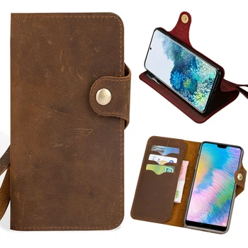 Ægte Læder Flip Phone Case For Zloiforex 3 5 6 Q X Lite XT X2 X50 Pro Magnetisk Spænde Koskind Crazy Horse Skin Wallet Taske