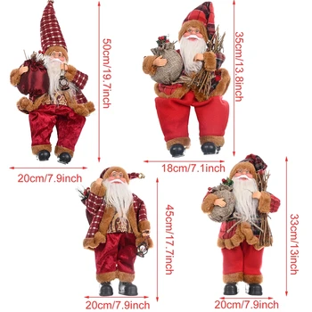 Santa Claus Dukke 2020 juletræ Ornament Nye År juledekoration Til Hjemmet Natal børn Gave Glædelig Jul Dekorationer