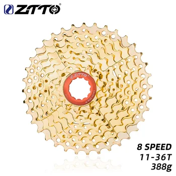 ZTTO MTB Cykel 8S 24S guld 8 Speed Kassette 11-36T Frihjul Let k7 388g Mountain Cykel Dele til M410M360 M310 RD2400