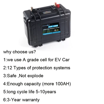 12v 100Ah 1 kwh 12.8 v Deep Cycle Lifepo4 Lithium-Jern-Fosfat batteri til Ebike-golfvogn EV RV Solar energy storage