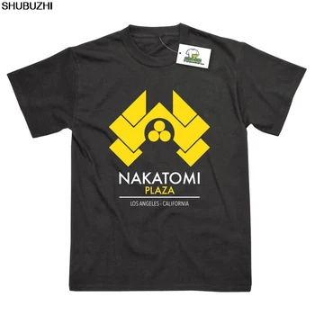 Nakatomi Plaza Inspireret af Die Hard Trykt T-Shirt, Top, Tee Bomuld Humor Mænd Crewneck t-Shirts Toppe Tshirt Homme