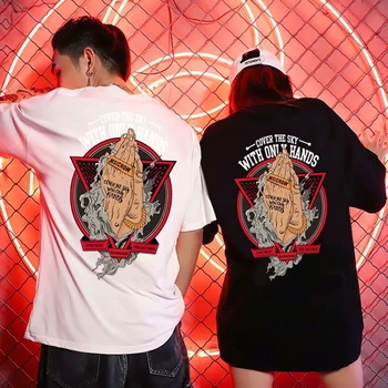 2020 Mode Tshirt Streetwear Sommeren Punk Tops Tees Kvinder Trykt kortærmet t-shirts Casual Hip Hop Par tøj Tøj