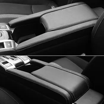 3PCS Nye PU Læder Bil Center Armlæn Dæksel Trim For Honda Civic 2016/2017/2018 Auto Armlæn Kassen Med Tape Værktøj