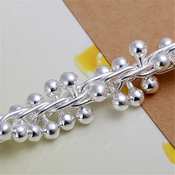 DOTEFFIL 925 Sterling Sølv, med Glat Drue Perle Kæde Armbånd Til Kvinde Charme Bryllup Engagement Fashion Party Smykker