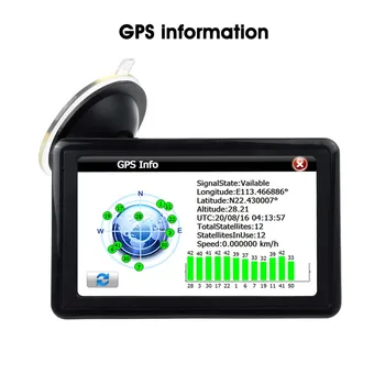 5 Tommer 4G Bil GPS Navigation LCD-Touch Screen Globale Kort, AVI FM-Senderen Sat Nav Auto Truck GPS-Navigator Lokale Kort over Australien