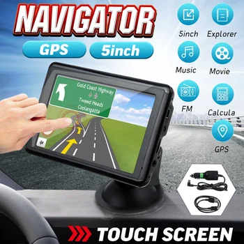 5 Tommer 4G Bil GPS Navigation LCD-Touch Screen Globale Kort, AVI FM-Senderen Sat Nav Auto Truck GPS-Navigator Lokale Kort over Australien