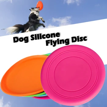 3pcs/masser Diameter 17cm Dog Flyvende Skiver Trainning Hvalp Toy Gummi Flyvende Disc Tog Pet Legetøj